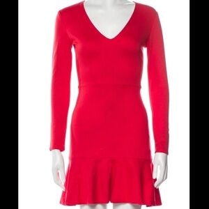 Alice + olivia long sleeve red dress